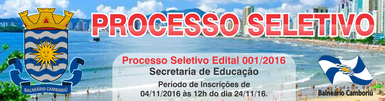 Processo Seletivo Secretaria da Educao - Magistrio - edital 001/2016