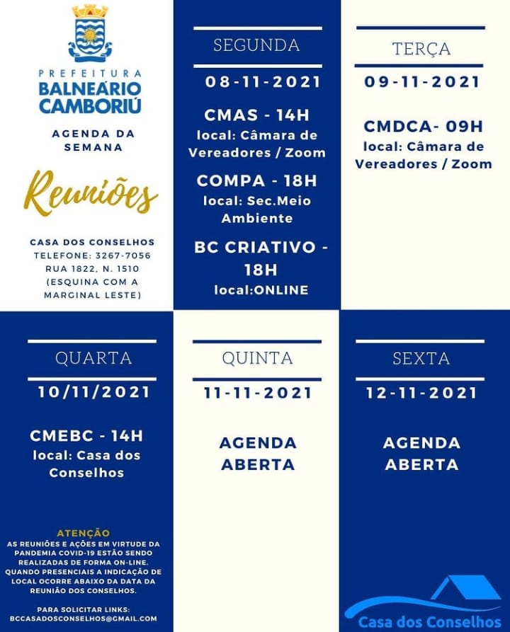 Programação de reuniões da Casa dos Conselhos para esta semana | SC Hoje News Notícias de Santa Catarina - SC HOJE News